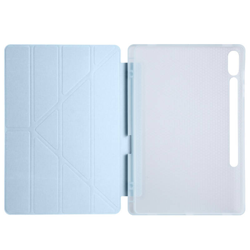 Galaxy Tab S9 Plus Case Zore Tri Folding Stand Case with Pen Compartment - 41