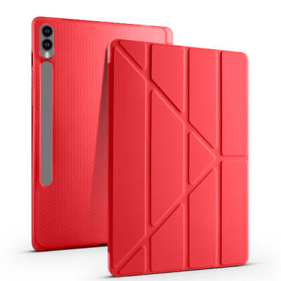 Galaxy Tab S9 Plus Case Zore Tri Folding Stand Case with Pen Compartment - 29