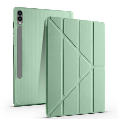 Galaxy Tab S9 Plus Case Zore Tri Folding Stand Case with Pen Compartment - 4