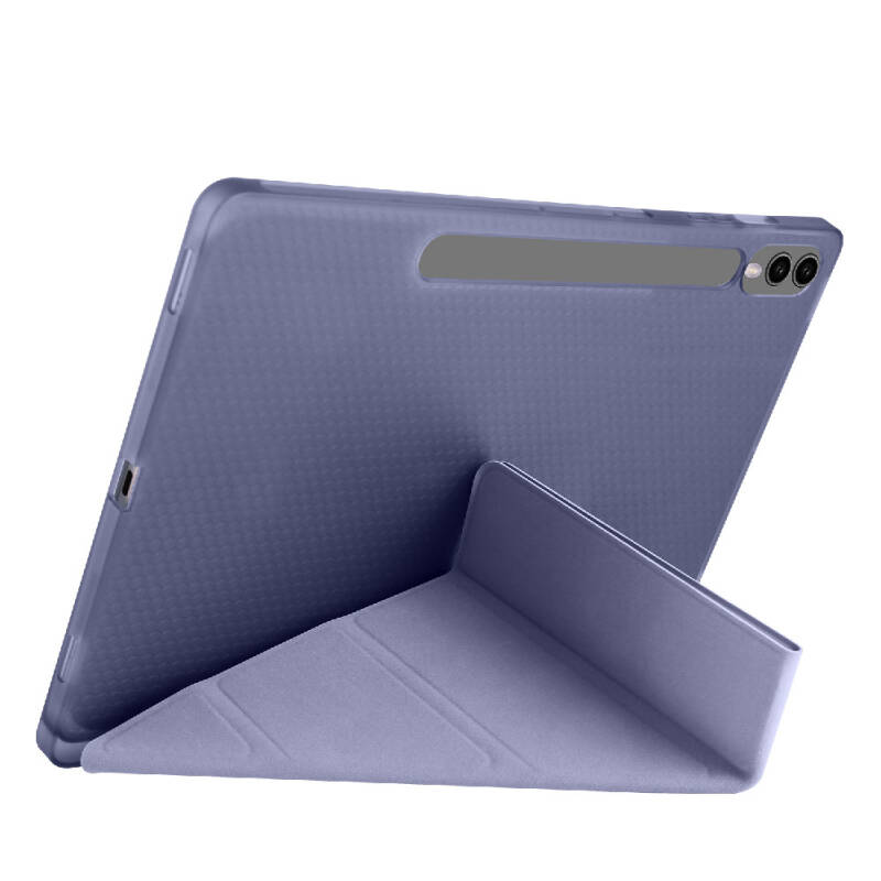 Galaxy Tab S9 Plus Kılıf Zore Tri Folding Kalem Bölmeli Standlı Kılıf - 44