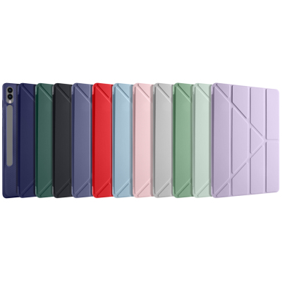 Galaxy Tab S9 Plus Kılıf Zore Tri Folding Kalem Bölmeli Standlı Kılıf - 20