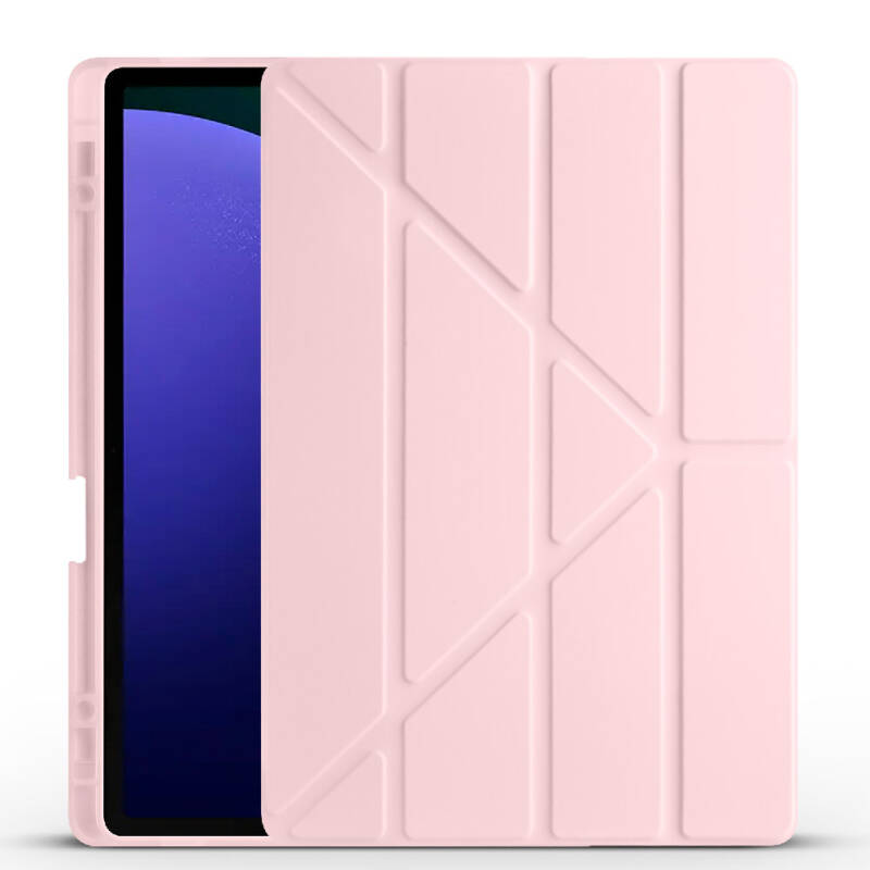 Galaxy Tab S9 Plus Kılıf Zore Tri Folding Kalem Bölmeli Standlı Kılıf - 27