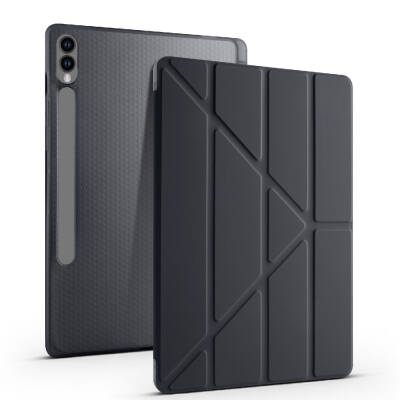 Galaxy Tab S9 Plus Kılıf Zore Tri Folding Kalem Bölmeli Standlı Kılıf - 33