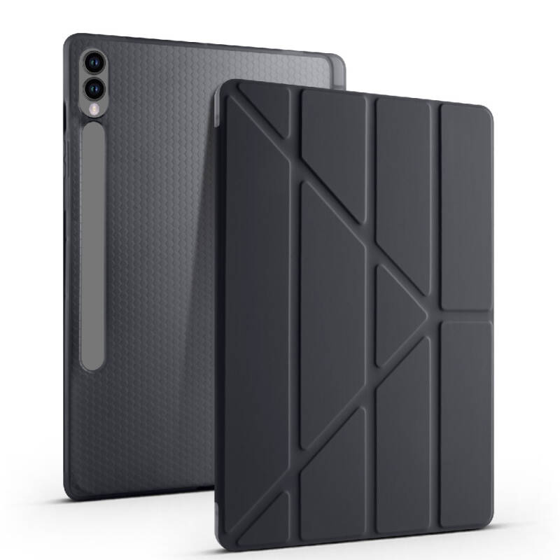 Galaxy Tab S9 Plus Kılıf Zore Tri Folding Kalem Bölmeli Standlı Kılıf - 33