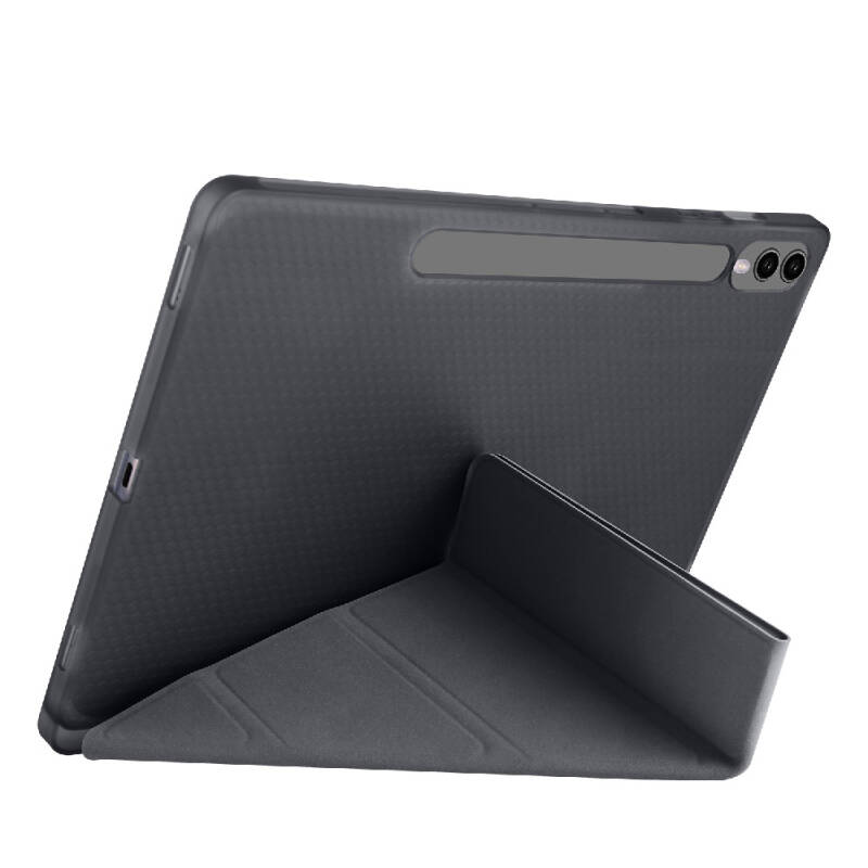 Galaxy Tab S9 Plus Kılıf Zore Tri Folding Kalem Bölmeli Standlı Kılıf - 54