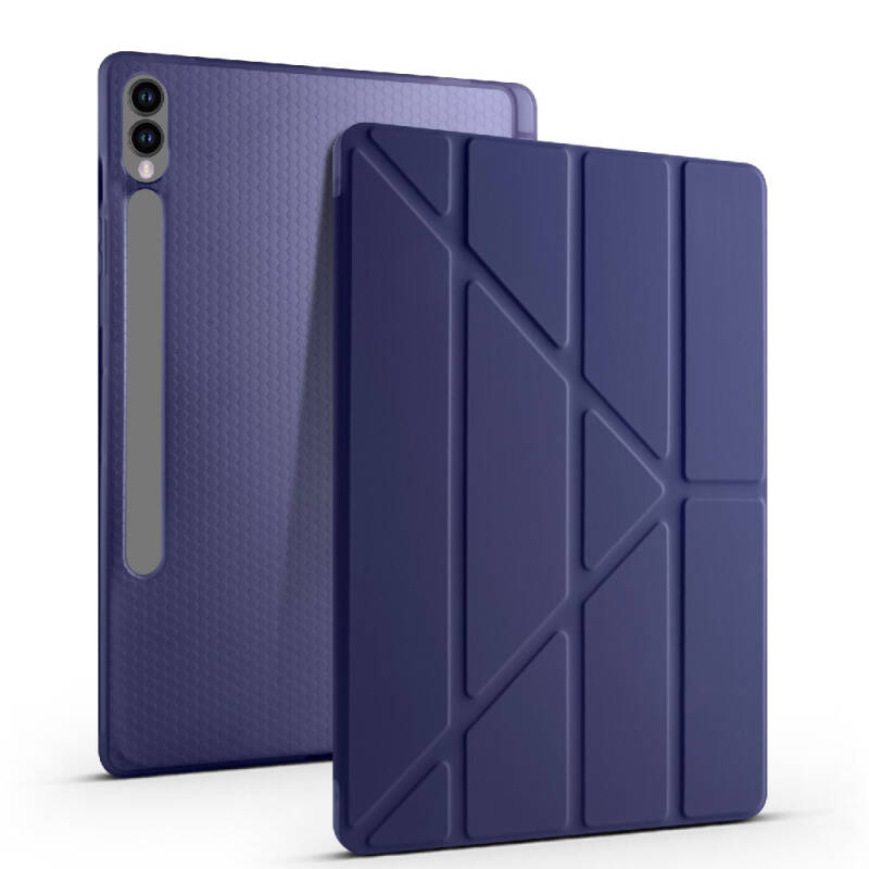 Galaxy Tab S9 Plus Kılıf Zore Tri Folding Kalem Bölmeli Standlı Kılıf - 32