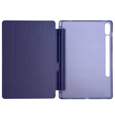Galaxy Tab S9 Plus Kılıf Zore Tri Folding Kalem Bölmeli Standlı Kılıf - 37