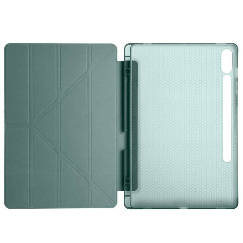 Galaxy Tab S9 Plus Kılıf Zore Tri Folding Kalem Bölmeli Standlı Kılıf - 38