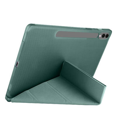 Galaxy Tab S9 Plus Kılıf Zore Tri Folding Kalem Bölmeli Standlı Kılıf - 49