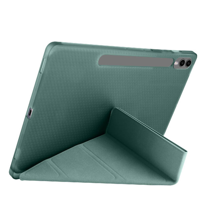 Galaxy Tab S9 Plus Kılıf Zore Tri Folding Kalem Bölmeli Standlı Kılıf - 49