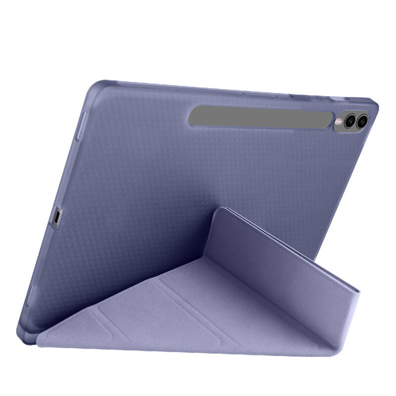Galaxy Tab S9 Plus Kılıf Zore Tri Folding Kalem Bölmeli Standlı Kılıf - 51