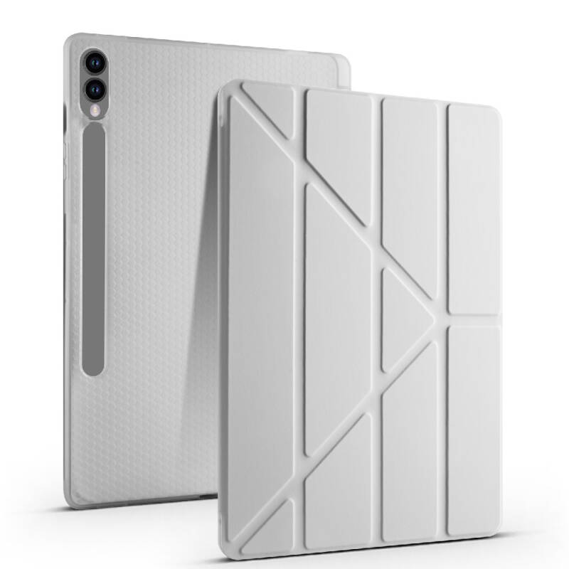 Galaxy Tab S9 Plus Kılıf Zore Tri Folding Kalem Bölmeli Standlı Kılıf - 23
