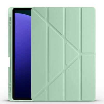 Galaxy Tab S9 Plus Kılıf Zore Tri Folding Kalem Bölmeli Standlı Kılıf - 7