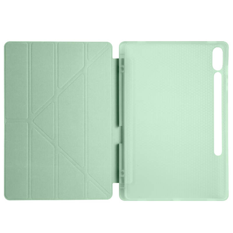 Galaxy Tab S9 Plus Kılıf Zore Tri Folding Kalem Bölmeli Standlı Kılıf - 9