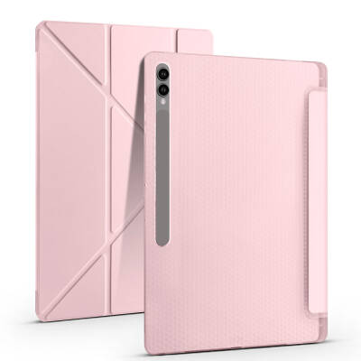 Galaxy Tab S9 Ultra Case Zore Tri Folding Stand Case with Pen Compartment - 4