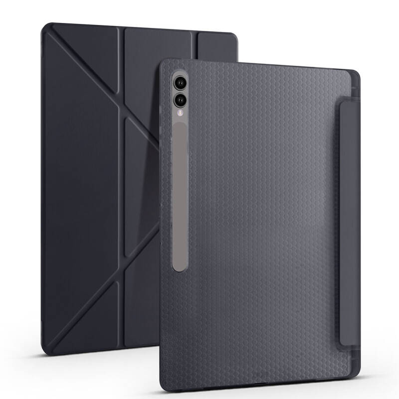 Galaxy Tab S9 Ultra Case Zore Tri Folding Stand Case with Pen Compartment - 2
