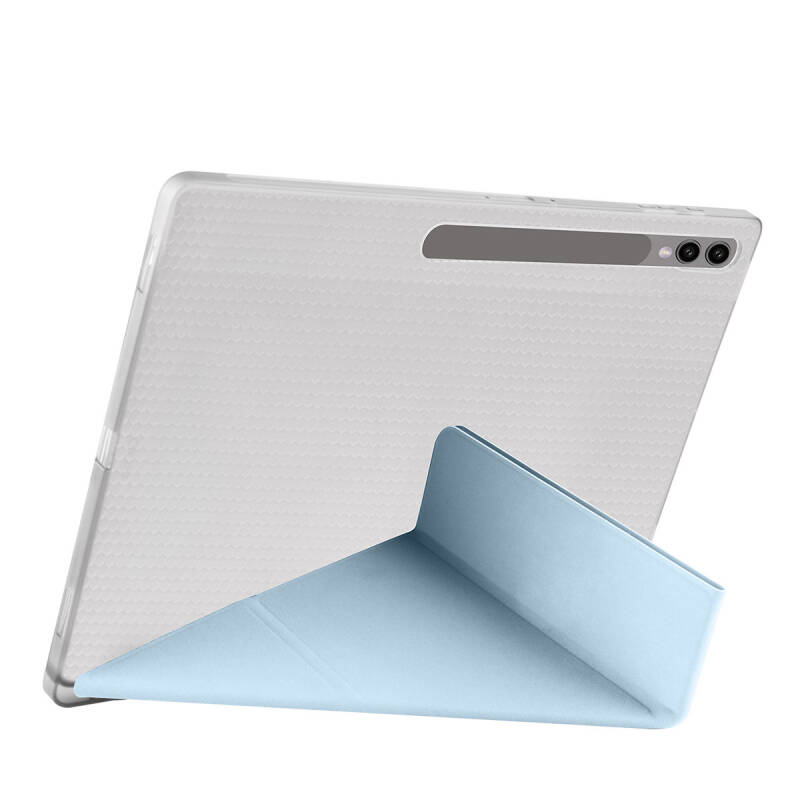 Galaxy Tab S9 Ultra Kılıf Zore Tri Folding Kalem Bölmeli Standlı Kılıf - 34