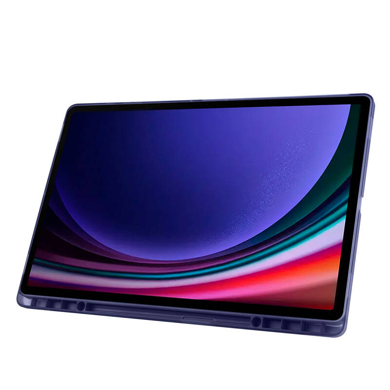 Galaxy Tab S9 Ultra Kılıf Zore Tri Folding Kalem Bölmeli Standlı Kılıf - 29