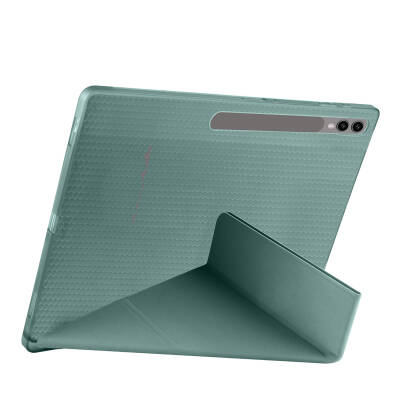 Galaxy Tab S9 Ultra Kılıf Zore Tri Folding Kalem Bölmeli Standlı Kılıf - 31