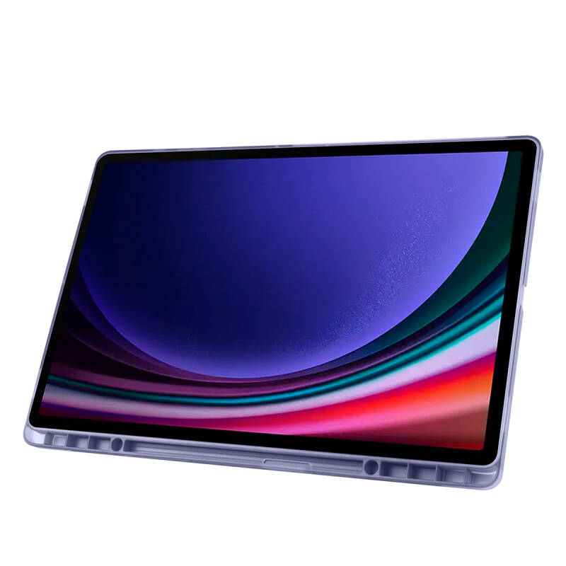 Galaxy Tab S9 Ultra Kılıf Zore Tri Folding Kalem Bölmeli Standlı Kılıf - 23