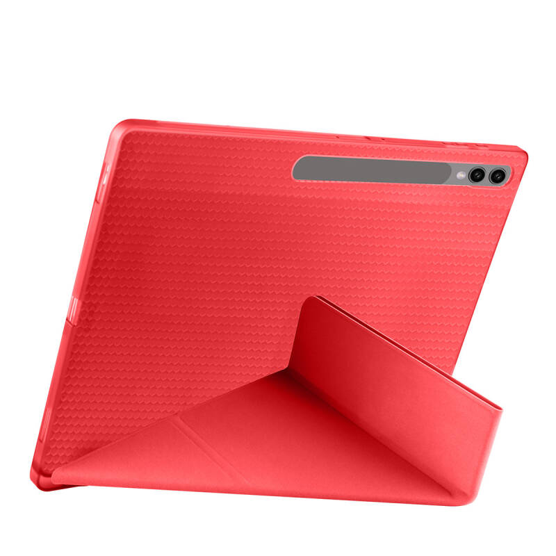 Galaxy Tab S9 Ultra Kılıf Zore Tri Folding Kalem Bölmeli Standlı Kılıf - 30
