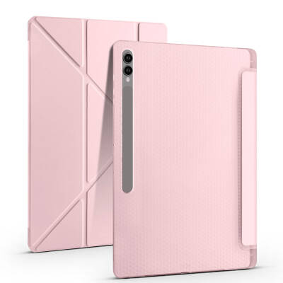 Galaxy Tab S9 Ultra Kılıf Zore Tri Folding Kalem Bölmeli Standlı Kılıf - 4