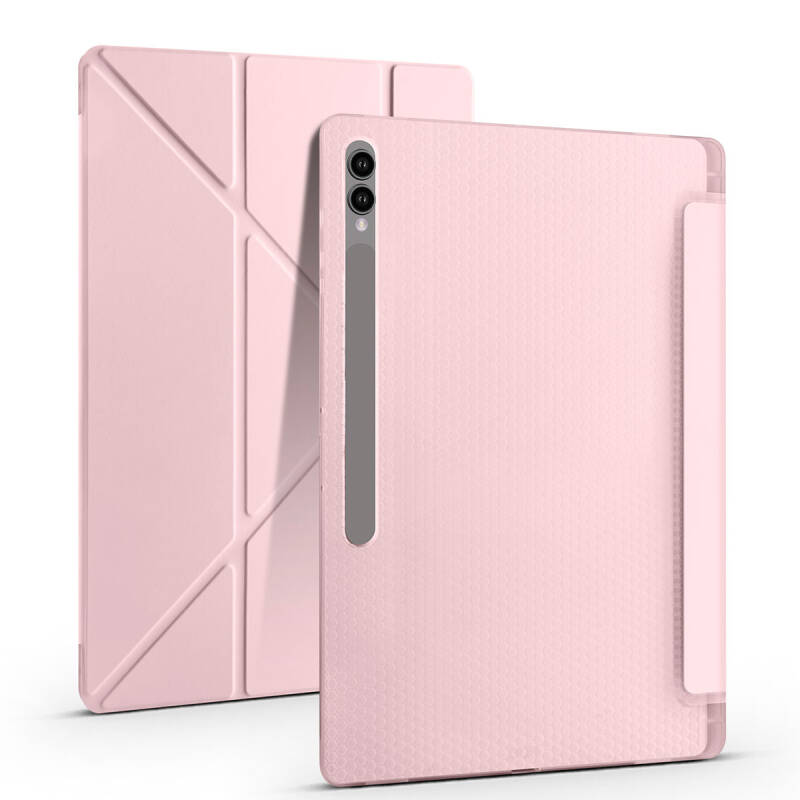 Galaxy Tab S9 Ultra Kılıf Zore Tri Folding Kalem Bölmeli Standlı Kılıf - 4