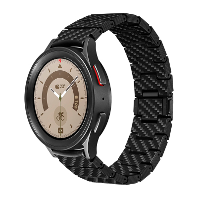 Galaxy Watch 4 40mm Karbon Fiber Pitaka Modern Serisi Black-Grey Twill Kordon - 3