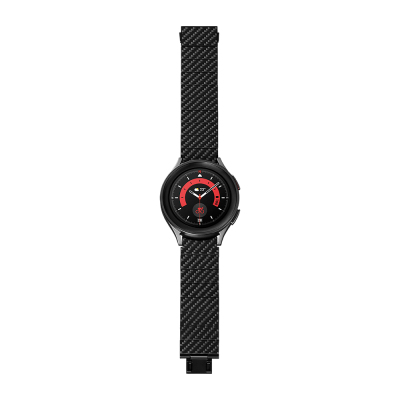 Galaxy Watch 4 40mm Series Compatible Carbon Fiber Pitaka Modern Series Black-Grey Twill Band - 6