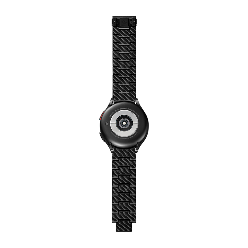 Galaxy Watch 4 40mm Series Compatible Carbon Fiber Pitaka Modern Series Black-Grey Twill Band - 7