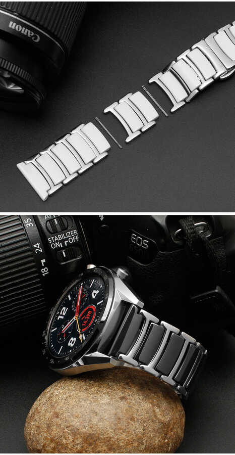 ​​Galaxy Watch 46mm (22mm) Seramik Metal Kordon - 9
