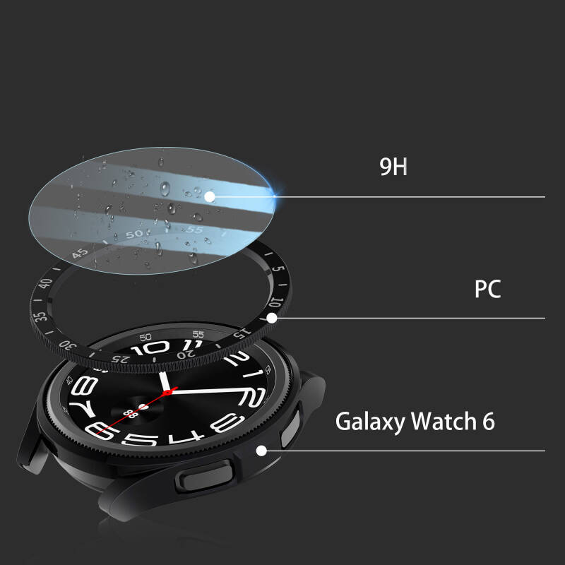 Galaxy Watch 6 Classic 43mm Hard PC Case and Screen Protector Zore Sport Watch Gard 29 - 4