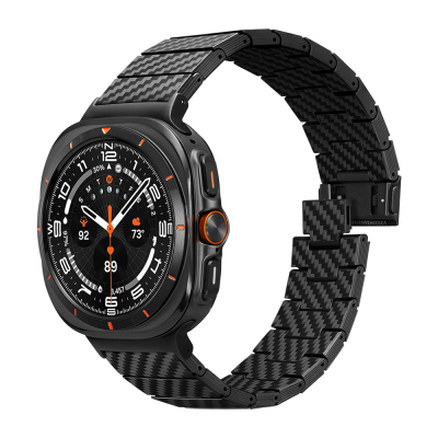 Galaxy Watch Ultra 47mm Carbon Fiber Pitaka Modern Series Black-Grey Twill Band - 3