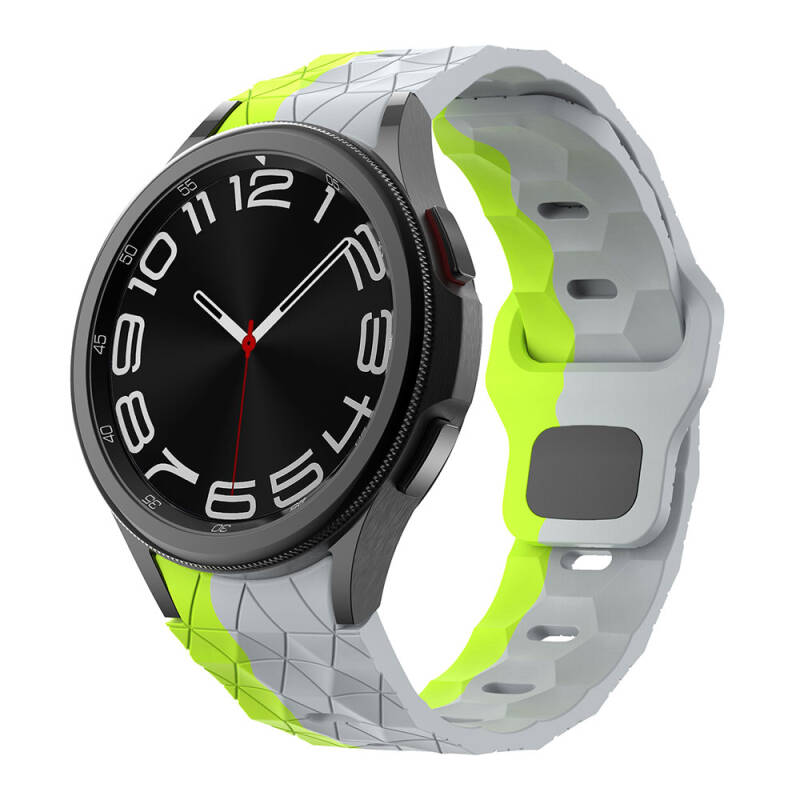 Galaxy Waych 5 44mm Zore KRD-116 20mm Futbol Desenli Spor Tasarımlı Silikon Kordon - 14