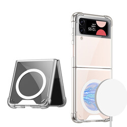 Galaxy Z Flip 3 Case with Wireless Charging Featured Airbag Zore Kıpta Anti Shock Magsafe Cover - 1