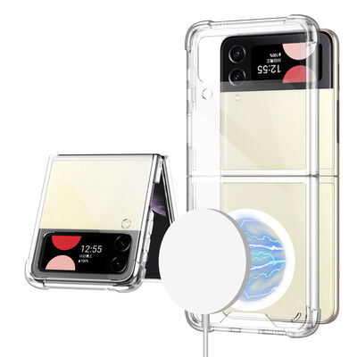 Galaxy Z Flip 3 Case with Wireless Charging Featured Airbag Zore Kıpta Anti Shock Magsafe Cover - 6