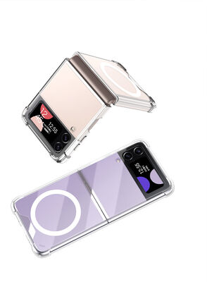 Galaxy Z Flip 3 Case with Wireless Charging Featured Airbag Zore Kıpta Anti Shock Magsafe Cover - 8
