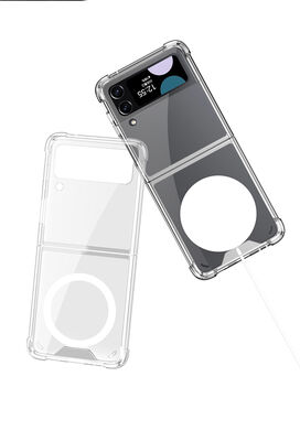 Galaxy Z Flip 3 Case with Wireless Charging Featured Airbag Zore Kıpta Anti Shock Magsafe Cover - 10
