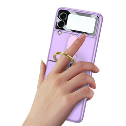 Galaxy Z Flip 3 Case Zore Flip Ring Kıpta Cover - 6