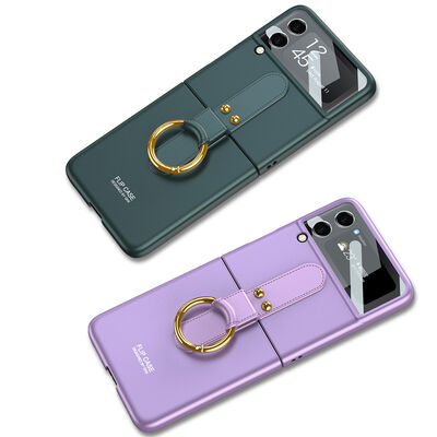 Galaxy Z Flip 3 Case Zore Flip Ring Kıpta Cover - 8