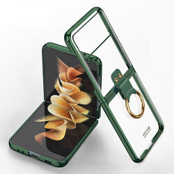 Galaxy Z Flip 3 Case Zore Ringed Kıpta Cover - 1