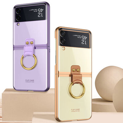 Galaxy Z Flip 3 Case Zore Ringed Kıpta Cover - 3