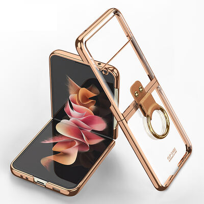 Galaxy Z Flip 3 Case Zore Ringed Kıpta Cover - 14