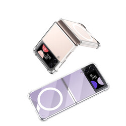 Galaxy Z Flip 4 Case with Wireless Charging Featured Airbag Zore Kıpta Anti Shock Magsafe Cover - 2