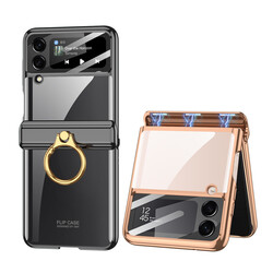 Galaxy Z Flip 4 Case Zore Kıpta Ring Lens Protected Cover - 7