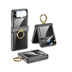 Galaxy Z Flip 4 Case Zore Kıpta Ring Lens Protected Cover - 14