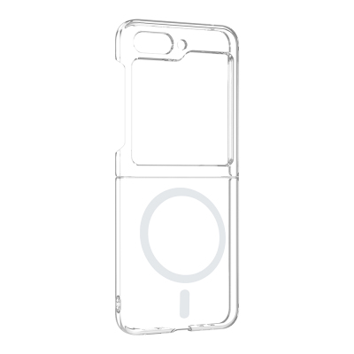 Galaxy Z Flip 5 Camera Protected, M-Safe Charging, Transparent Zore London Hard PC Case - 3