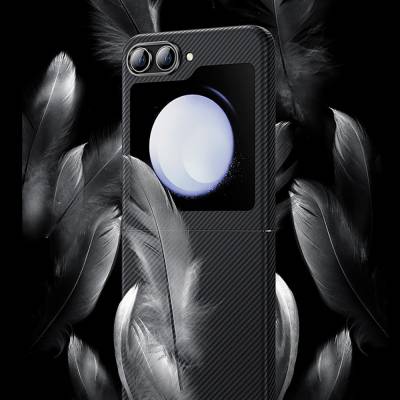 Galaxy Z Flip 5 Case Carbon Fiber Benks Essential ArmorAir 600D Kevlar Cover - 7