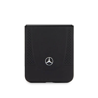 Galaxy Z Flip 5 Case Mercedes Benz Original Licensed Metal Star Logo Urban Leather Cover - 5