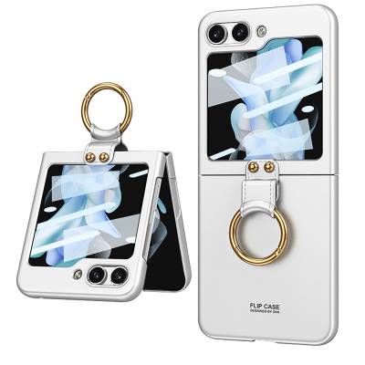 Galaxy Z Flip 5 Case Zore Kıpta Flip Hard Cover with Ring - 2